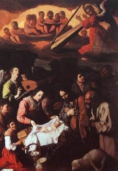 Francisco De Zurbaran : The Adoration of the Shepherds